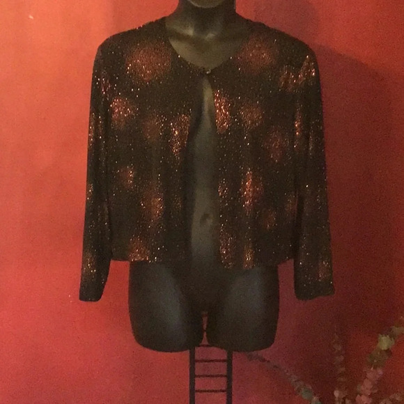 TRADITION SEQUINE SHRUG SIZE 14Tall - Picture 1 of 3